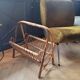 Vintage magazine rack in rattan and bamboo
