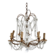 Bronze 8-Light Chandelier with Crystal Pendants