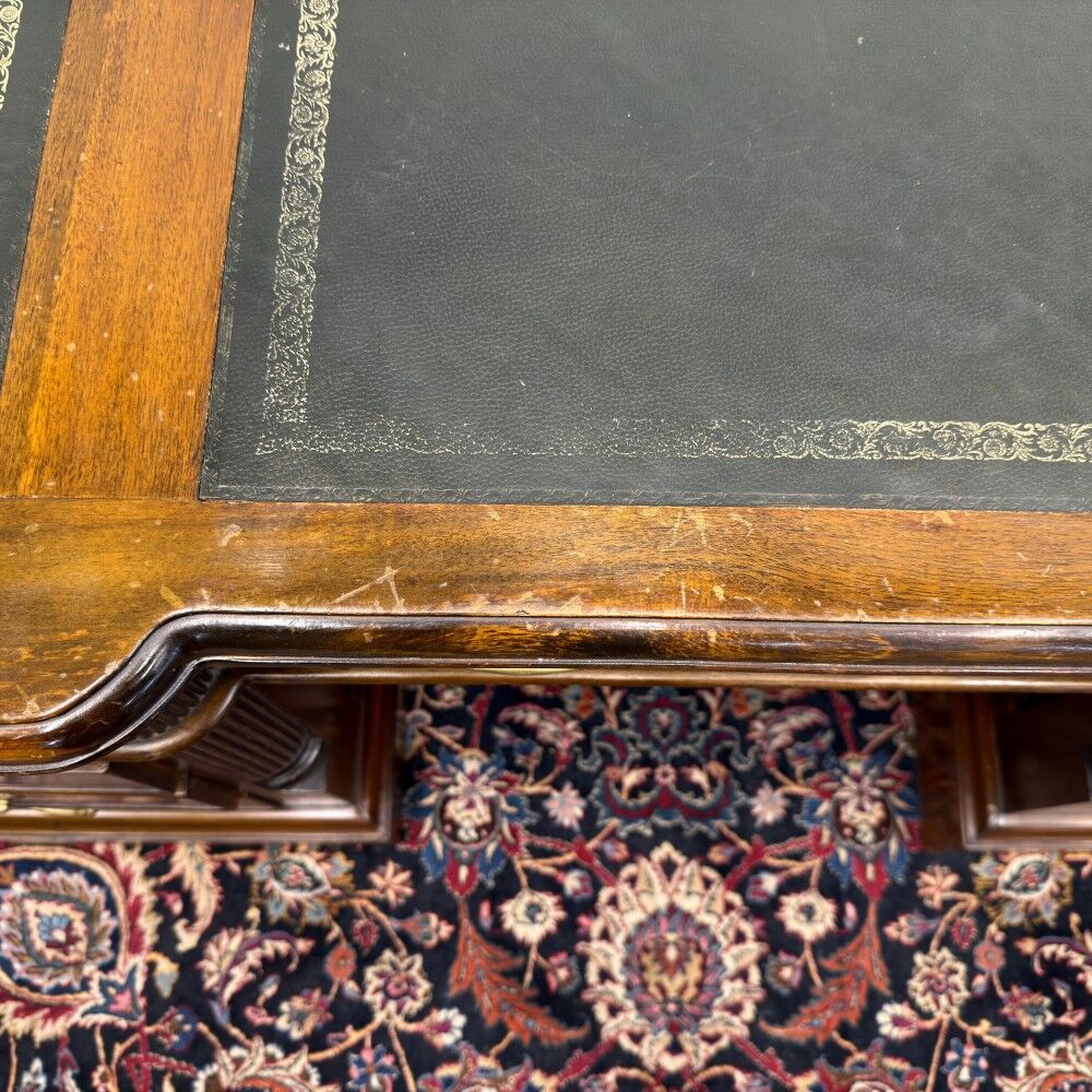 Classic English Chesterfield Desk with Backboard
