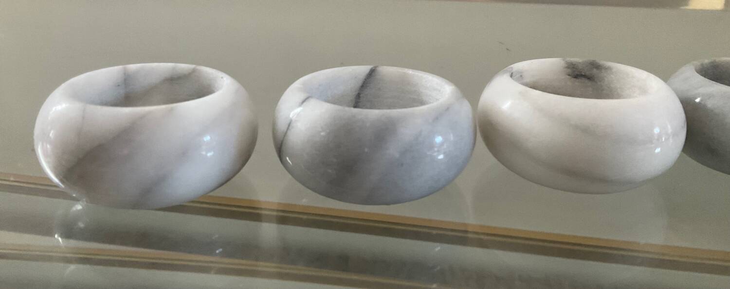 Series 6 vintage marble candle holders