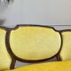 Banquette, canapé en bois naturel de style louis xvi xix eme siècle