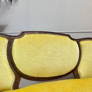 Banquette, natural wood canapé in louis xvi style, 19th century