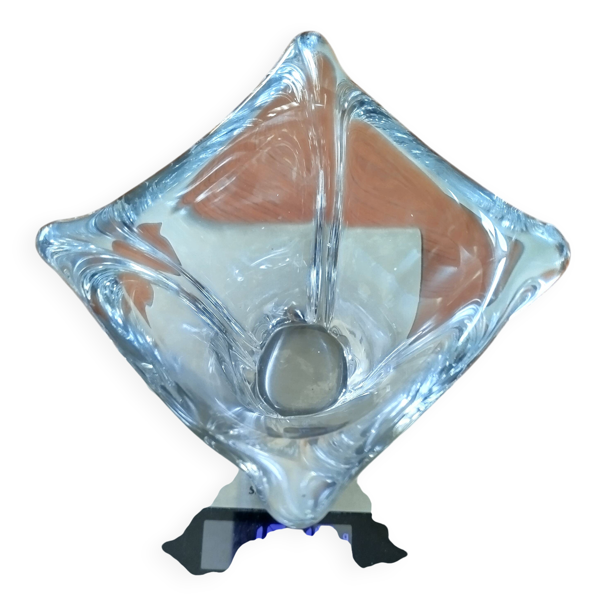Antique vase signed Daum ✝ France in crystal – circa 1935–1950