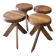 Set of four S28 stools by Pierre Chapo 1970