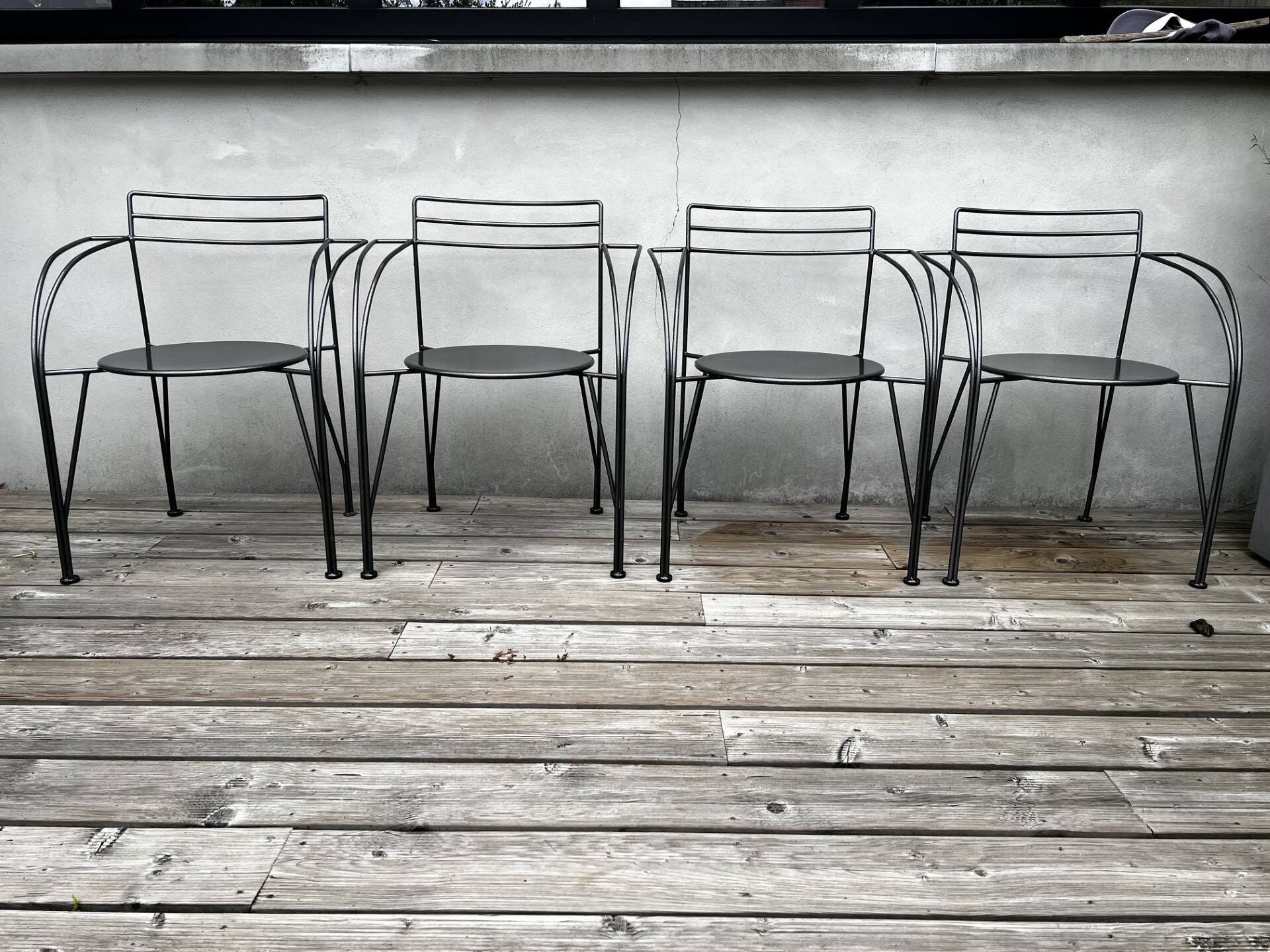 Suite de 4 fauteuils "Lune d'Argent" – Pascal Mourgue – Fermob