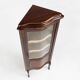 Vintage French Louis XV Style Corner Display Cabinet with Arched Glass, 195