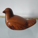 turned wooden bird