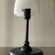 Vintage lamp from the 80s in black metal and glass paste