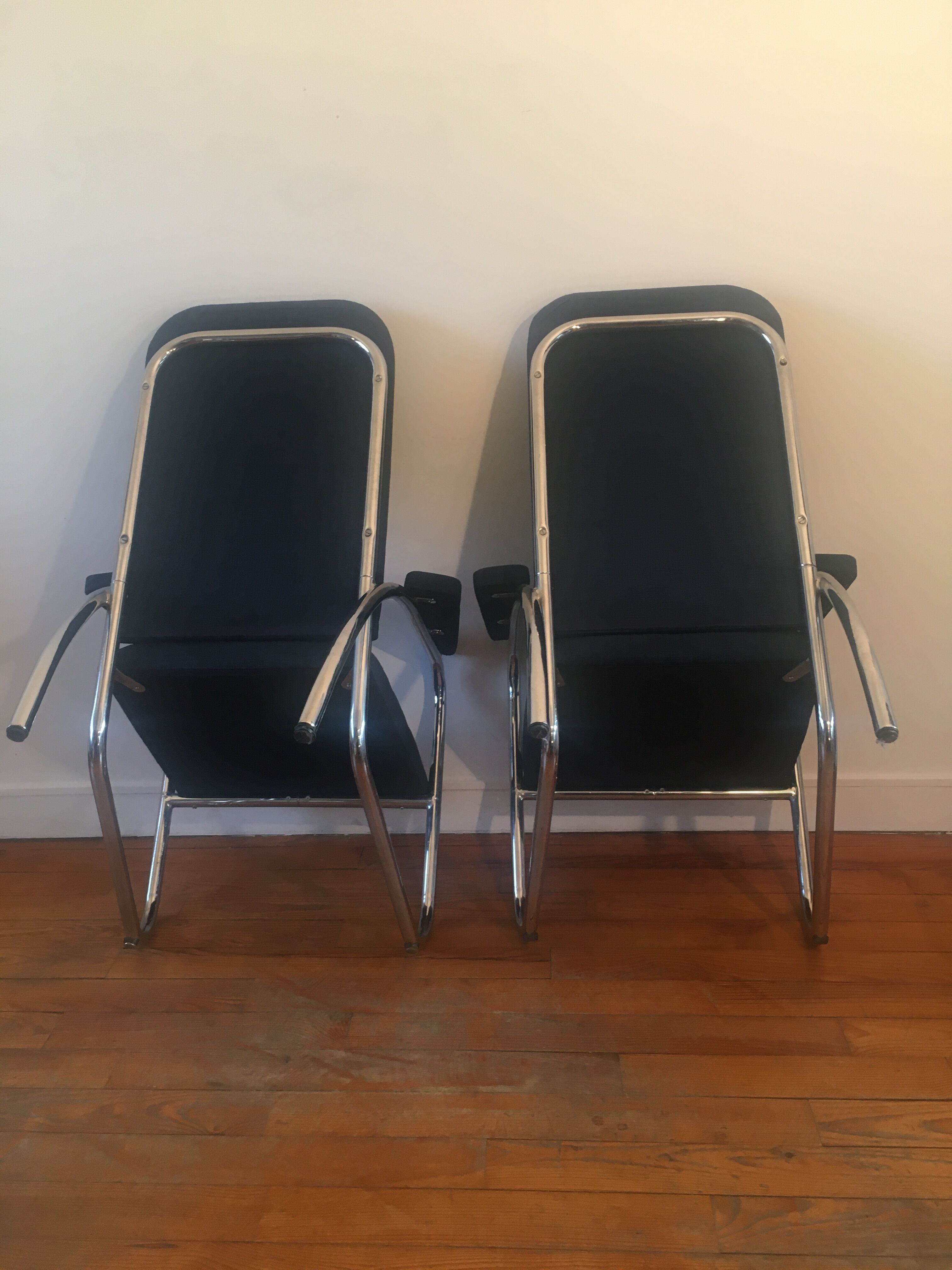 Pair of modernist armchairs 50s