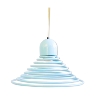 Blue metal hanging lamp