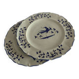 2 decorative plates from the 50s with birds