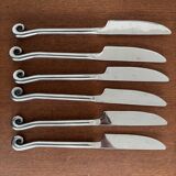 24-piece vintage stainless steel cutlery set with spiral handles - cutlery set