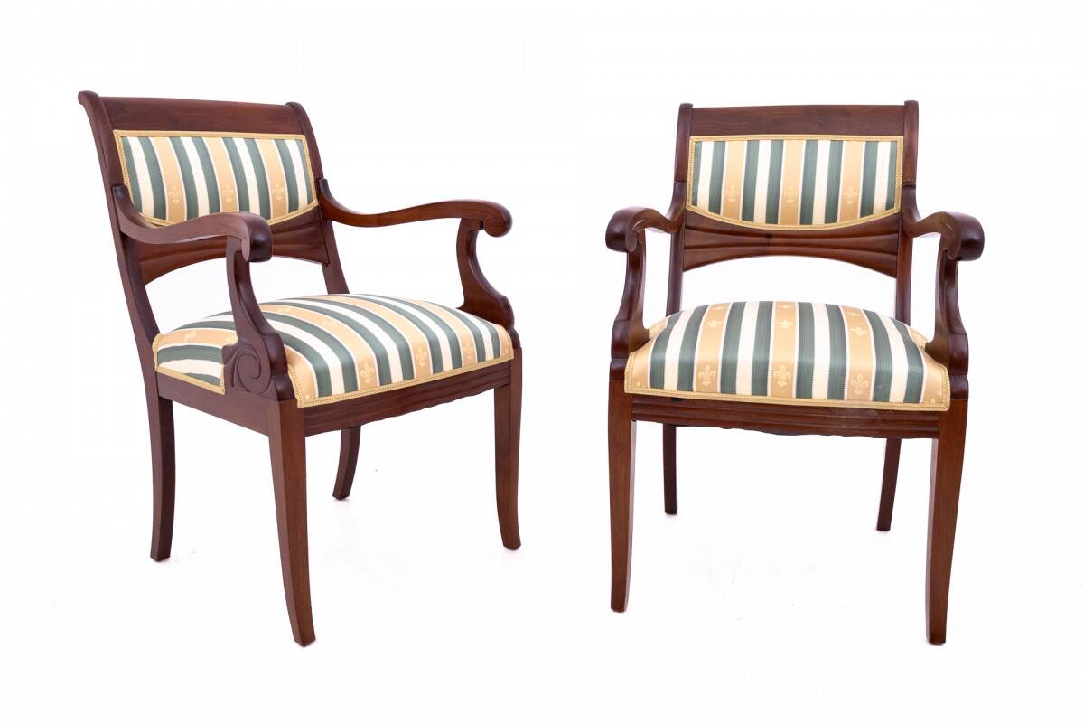 Armchairs, Northern Europe, circa 1890. After renovation.