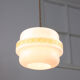 Mid-century Glass & Brass Pendant Lamp
