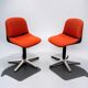 Vintage armchair model 231/5 in orange fabric by Wilkhahn
