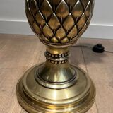 Lampadaire de parquet ananas en laiton