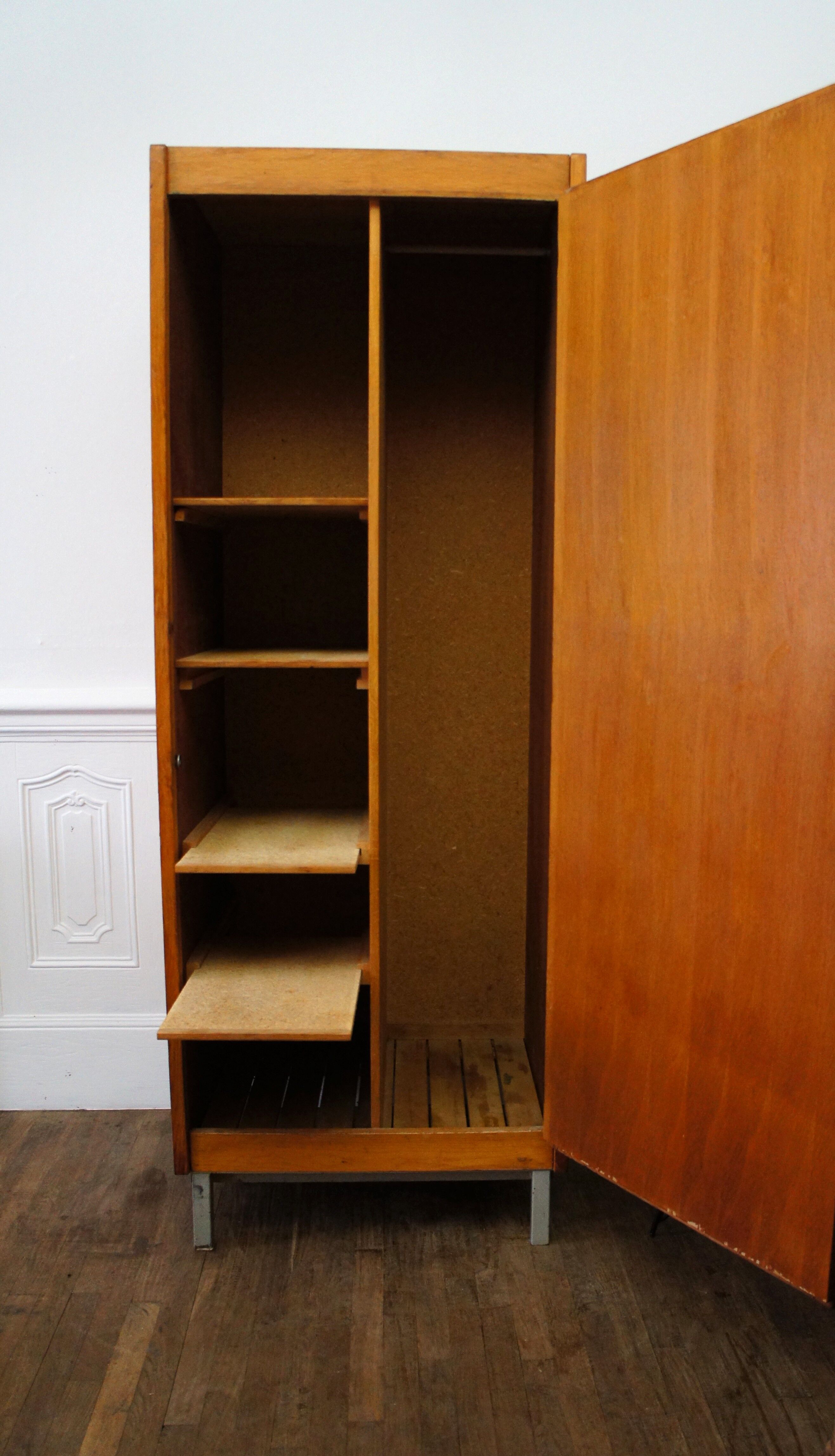 Vintage oak wardrobe 1960