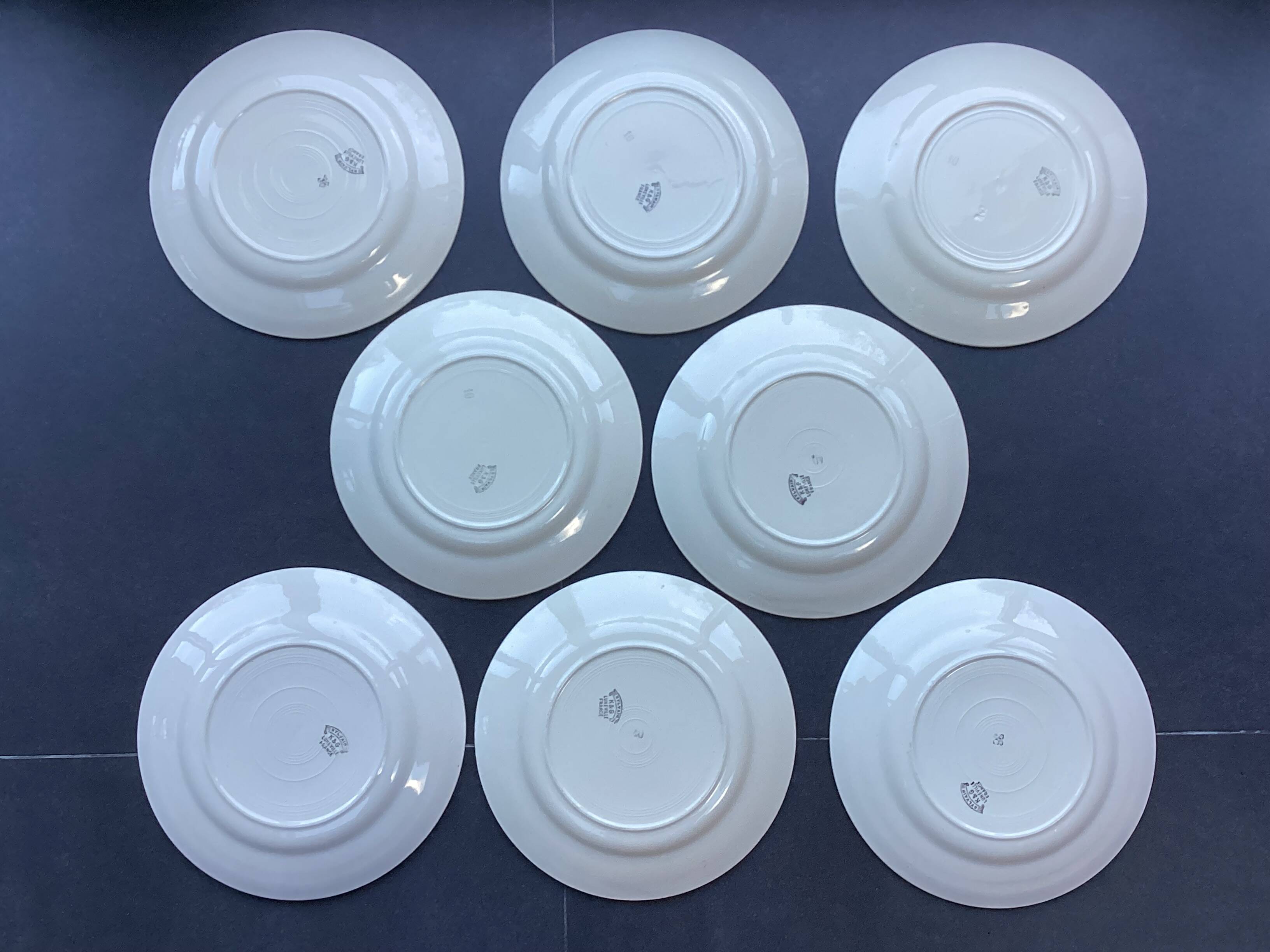 8 K & G Lunéville Sylvain pattern dinner plates