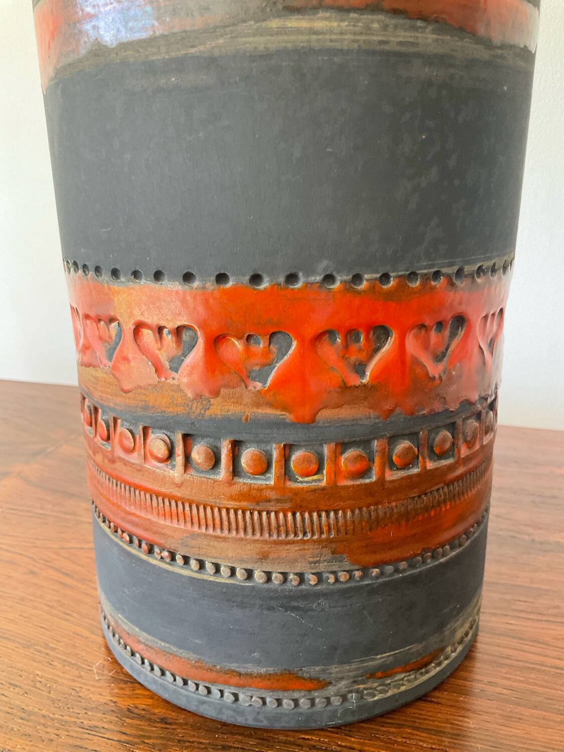 Vintage ceramic lamp signed