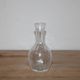 Small vintage soliflore vase in cracked transparent glass – H 17 cm