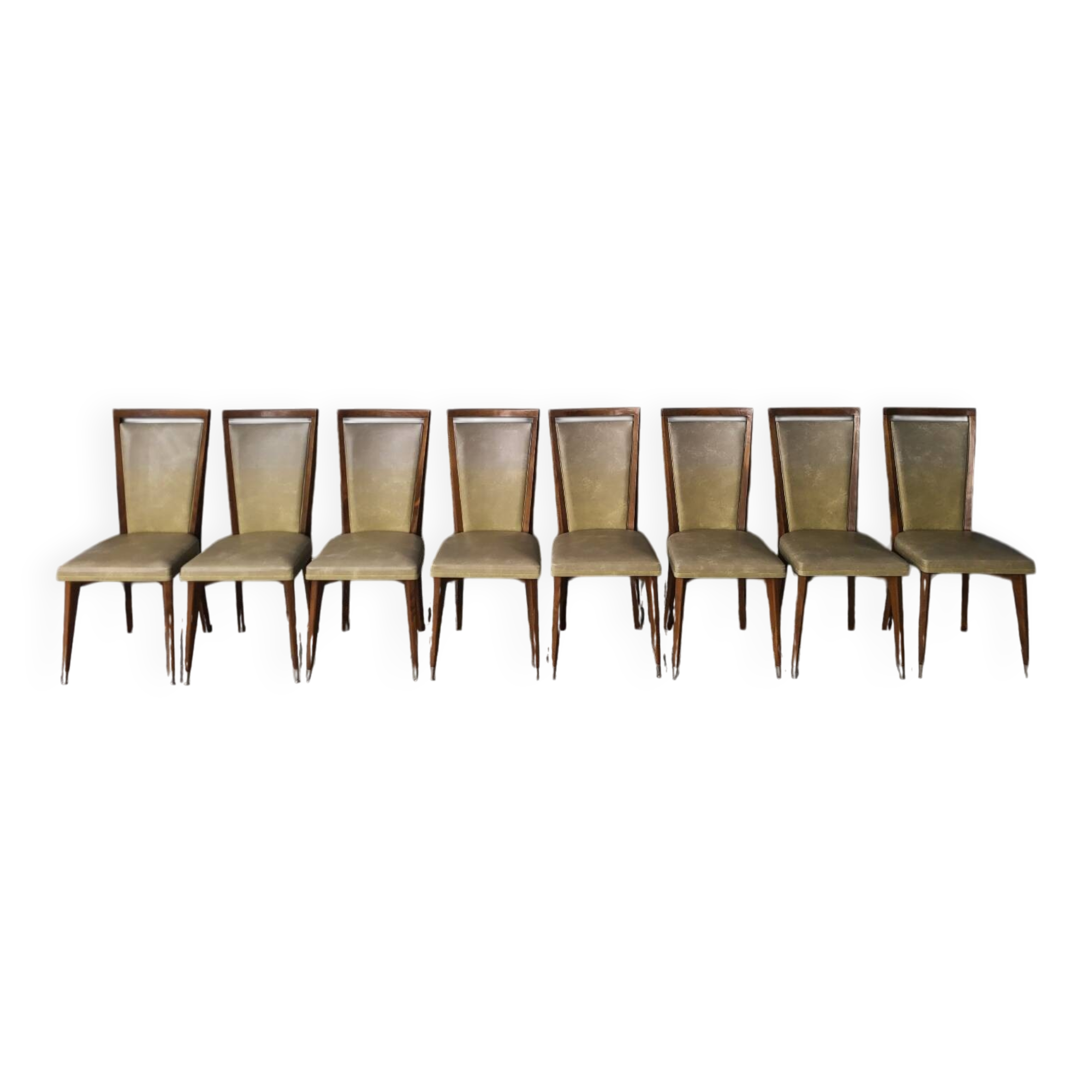 Série suite de 8 chaises Vintage circa 1960