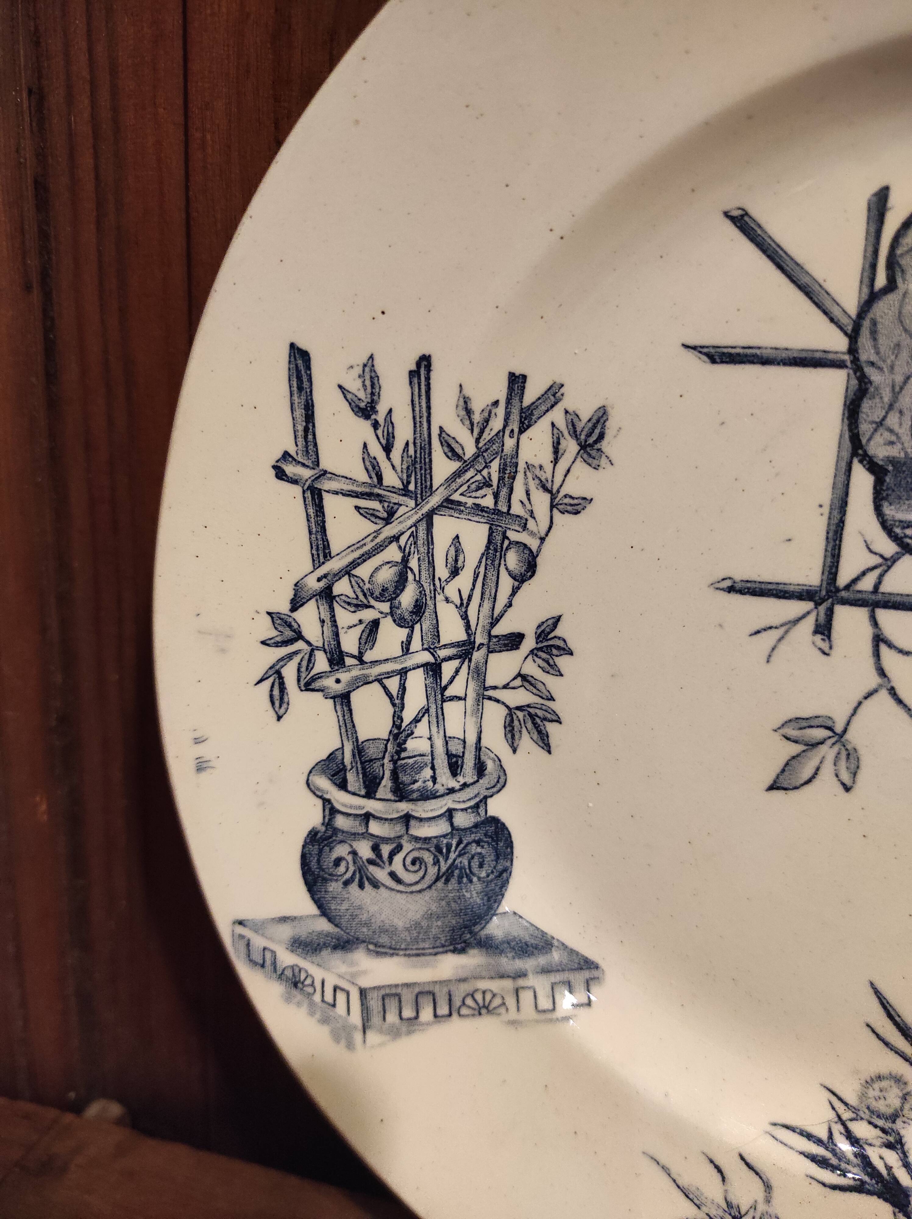 French vintage plate, R. Lafitte, Terre de Fer, Salins