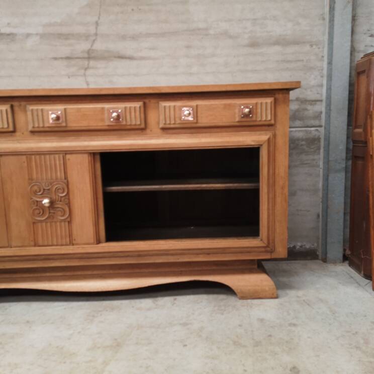 Sideboard buffet oak charles dudouyt art deco 1940
