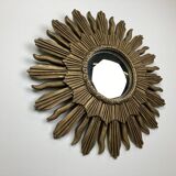 Miroir vintage doré sunburst