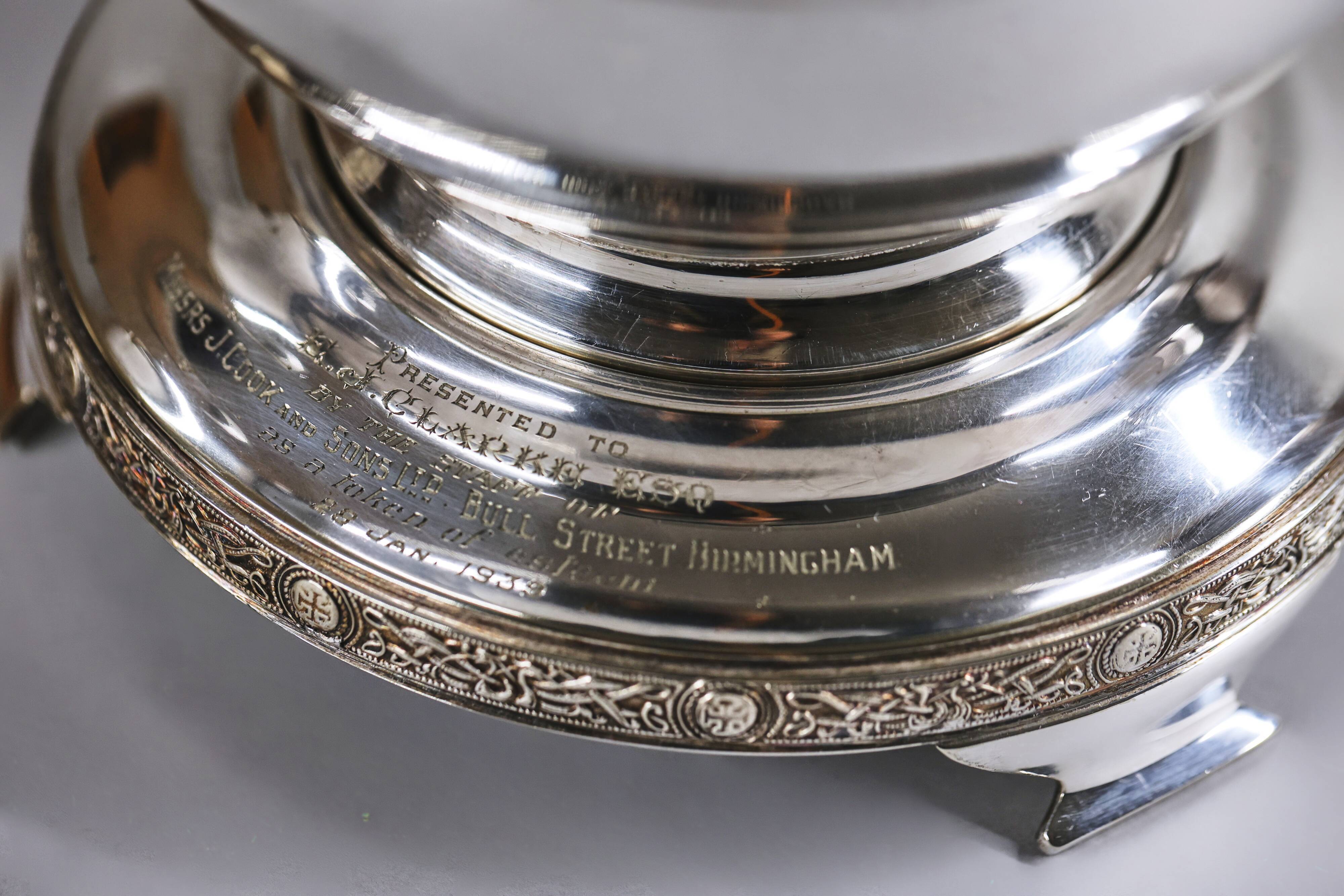 Elegant vintage teapot and support, Silver Plate, Old Sheffield, 19th century