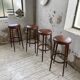 Set of 4 high bistro stools Baumann