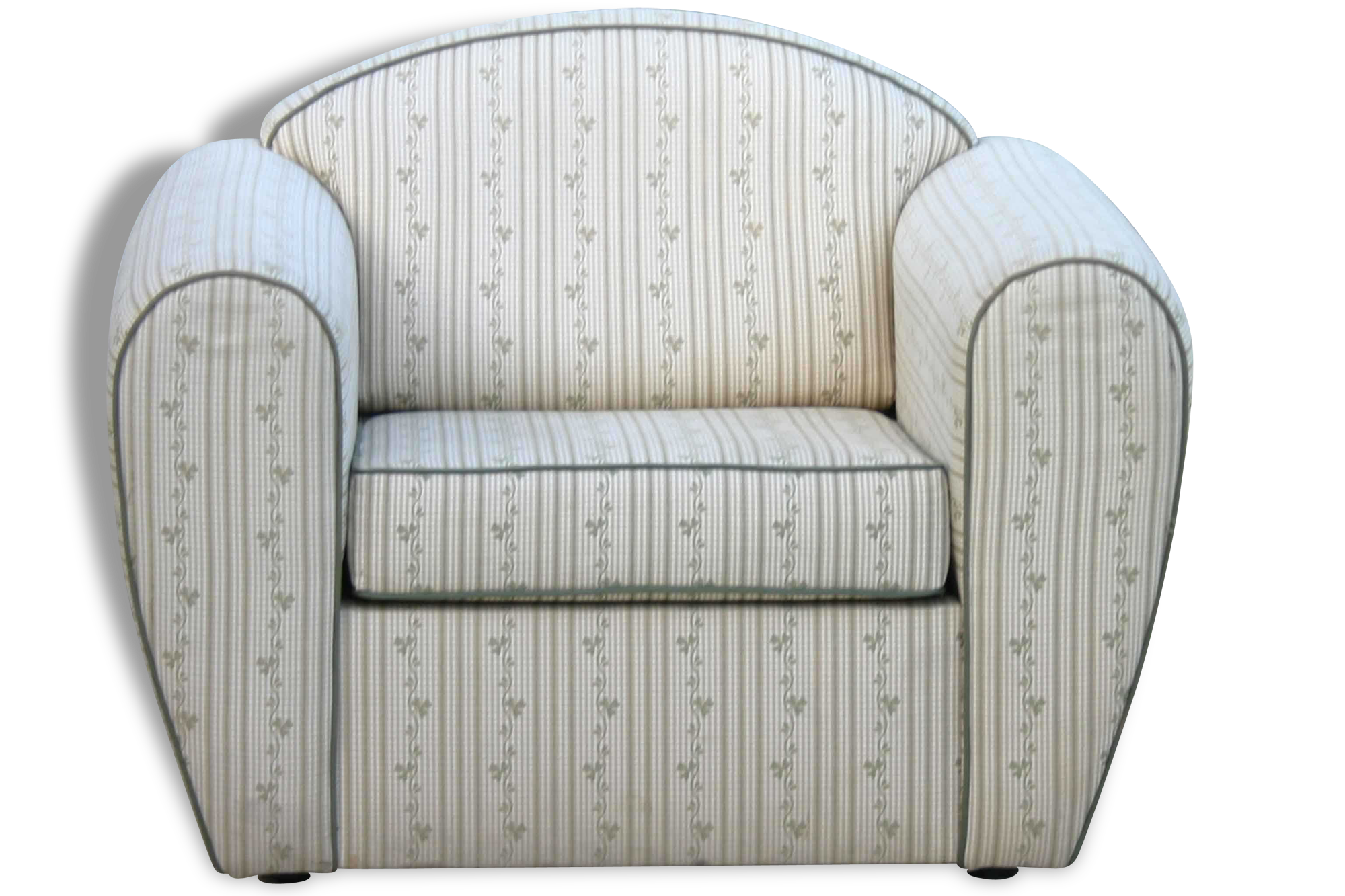 Pair of club chairs covered with fabric