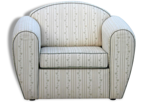 Paire de fauteuils club - tissu