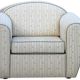 Pair of club chairs covered with fabric