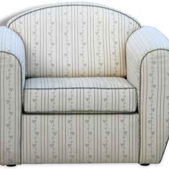 Pair of club chairs covered with fabric