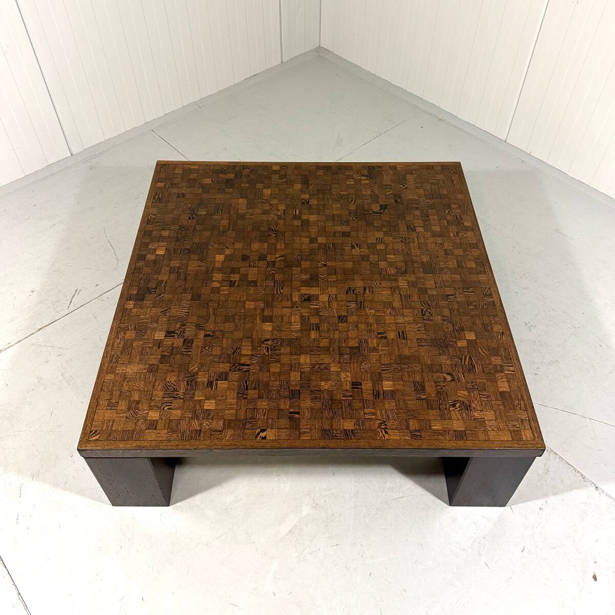 Danish coffee table in wenge end-grain mosaic Tranekaer Denmark