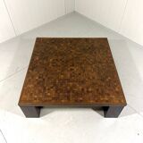 Danish coffee table in wenge end-grain mosaic Tranekaer Denmark