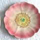 Pair of slipware plates – Art Nouveau floral decoration