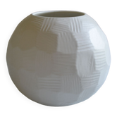 Ball vase with milky engobe