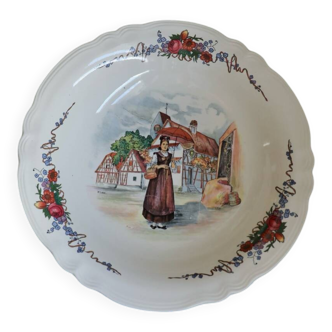 Large hollow plate Obernai Sarreguemines