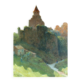 Tableau ancien huile paysage pyrénées jean torthe 1890-1981 agen