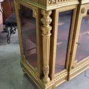 Louis xvi display cabinet in gilded wood