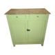 Buffet green almond massive parisienbois vintage