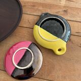 Duo of vintage earthenware cups