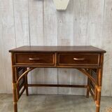 Rattan console/desk