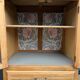 Buffet parisien vitré Art déco en bois brut