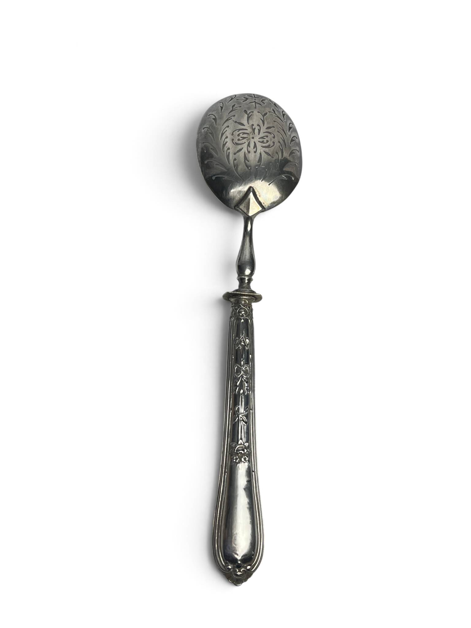 Silverware, silver sugar sifter with Minerva hallmark from the early 20th century.