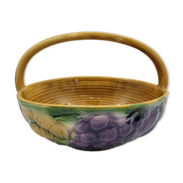 Vintage fruit basket in Sarreguemines slip