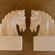 Pair of horse head bookends natural stone