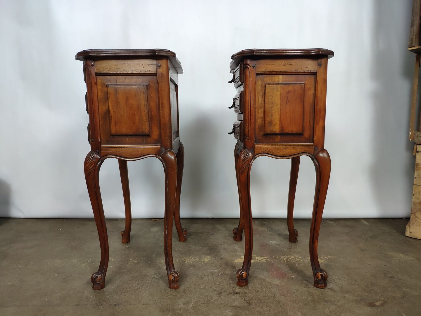 Louis XV style bedside pair