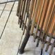 Kobe floor lamp metal and rattan 1990s Ht 170 cm